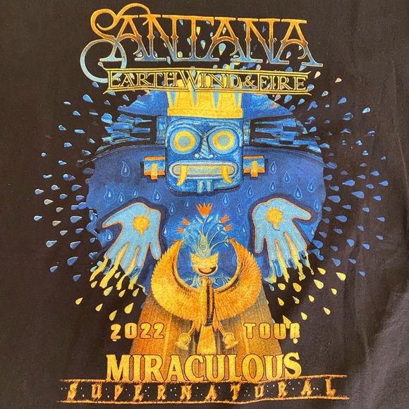 2022 Santana Earth Wind & Fire Tour T Shirt - Picture 2 of 6